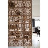 Lucena Ahşap Seperatör Sarkıt Panel Paravan Levha Seti 4 Adet Lazer Desen Seçenekli - 089 - 40 cm x 40 cm - Ceviz