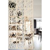 Lucena Ahşap Seperatör Sarkıt Panel Paravan Levha Seti 4 Adet Lazer Desen Seçenekli - 091 - 40 cm x 40 cm - Akça