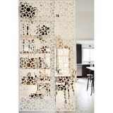 Lucena Ahşap Seperatör Sarkıt Panel Paravan Levha Seti 4 Adet Lazer Desen Seçenekli - 097 - 40 cm x 40 cm - Akça