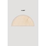 Lucena Ahşap Yarım Daire Sepet Tepsi Tabanı 15X30 cm Bej Renkli Doğal Malzeme ile Estetik Tasarım - Ahşap - Bej