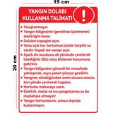Lucena Metal Yangın Dolabı Kullanma Talimatı 15 cm x 20 cm Uyarı Levhası Yönlendirme Tabelası