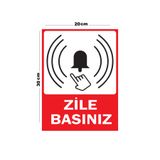 Lucena Metal Zile Basınız 20CM x 30CM A4 Büyüklüğünde Uyarı Levhası Yönlendirme Tabelası