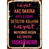 Lucena Motivasyon Yazılı Ahşap Mdf Tablo Nostaljik Duvar Tabelası Eskitme Dekoratif Tablo - 20 cm x 30 cm - Karışık