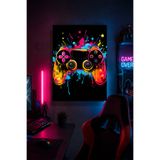 Lucena Neon Oyun Kolu Metal Duvar Tablosu Oyuncu Odası Duvar Dekoru 30x40 cm A3 Boyutunda