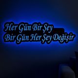 Lucenda LED Işıklı Dekoratif Duvar Tablosu Motivasyon, Atarlı & Anlamlı Söz Tasarımları - 60 cm - 8. Model