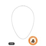 Lucente Jewellery 2mm Rhodium Su Yolu Kolye 925 Ayar Gümüş Kaplama Kararmaz Özel Tasarım Pırlanta Görünümlü Zirkon Taşlı Zarif & Şık Kolye