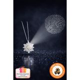 Lucente Jewellery 925 Ayar 100 Dilde Seni Seviyorum Yazan Kararma Karşıtı Rodyum Güçlendirmeli Sevgiliye Arkadaşa Anneye Doğum Günü Hediyesi Gümüş Sonsuz Aşk Simgesi Küpe Hediyeli Beyaz Taşlı Lotus Çiçeği Kadın Kolye