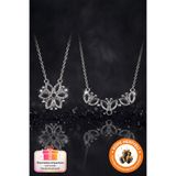Lucente Jewellery 925 Ayar Mıknatıslı Açılır Kapanır Manolya Gümüş Kaplama Hediyelik Özel Kutulu Şık Kadın Kolye