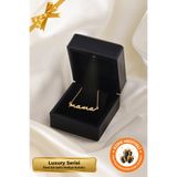 Lucente Jewellery Anneler Günü İçin Özel Tasarım Işıklı Hediye Kutulu Mama Yazılı 925 Ayar Gümüş Kaplama Anne Kolye
