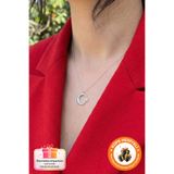 Lucente Jewellery Ay Yıldızlı Gümüş Özel Tasarım Hediyelik Türk Bayrağı Ay Yıldız Kadın Kolye