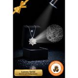 Lucente Jewellery Işıklı Hediye Kutulu 100 Dilde Seni Seviyorum Yazan 925 Ayar Gümüş Kaplama Aşk Lotus Çiçeği Kolye
