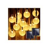 Lucente Leddükkanı 50 Led 7 Metre Sarı Güneş Enerjili Led Işık Solar Bahçe Teras Balkon Ağaç Lambası Aydınlatması