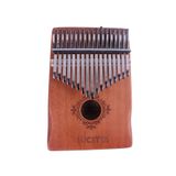 Lucetta lpk437 model profesyonel masif maun ağacı 17 notalı kalimba seti