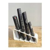 Lucien Vela 4 Bölmeli Modern Kumandalık Tv Ünitesi Düzenleyici Stand - Beyaz - 18X8.5x6.5 Cm