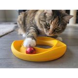 Lucien Vela Interaktif Toplu Kedi Oyun Pisti | Zeka Geliştirici Dairesel Kedi Oyuncağı | Halka Yakalama Oyunu 203 x 203 x 36 mm - Sarı