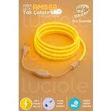 luciole 10 Metre FlexVolt 220V Amber Neon LED Şerit Işık – Tak Çalıştır Fişli Sıcak Turuncu Işık Çözümü