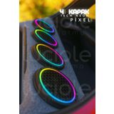 luciole 16 Cm Neon Pixel Led Midrange Hoparlör Kapağı – Sese Duyarlı, Rf Kumandalı, Argb Işık, 4'lü Set 12v