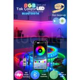 luciole 2 Metre NeoGlow Serisi RGB LED Şerit – Bluetooth Kontrollü 12V Işık Bandı 60 Çipli Tak Çalıştır