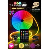 luciole 2 Metre RGB Neon LED Şerit | AuraFlex Serisi | Müzik Duyarlı Mikrofonlu Kumandalı Esnek Işık Sistemi