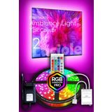 luciole 2 Metre Tv Arkası 16 Renkli Tak Çalıştır Yatak Odası Mutfak Bilgisayar Led Rgb Abajur