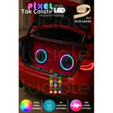Luciole 2’Li 16Cm Argb Neon Pixel Led Hoparlör Kapağı | Sese Duyarlı Efektli | Modifiye & Tuning Işık Seti