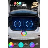 Luciole 2’li 16CM Rgb Neon Hoparlör Kapağı | Uzaktan Kumandalı 3 Renk LED Efektli Midrange Aydınlatma Seti