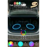 Luciole 2’Li 6X9" Oval Rgb Neon Hoparlör Kapağı | Rf Kumandalı Renk Efektli Aydınlatma Seti | 12V Modifiye