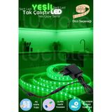 luciole 3 Metre NeoGlow LED Şerit Işık – 12V Tak Çalıştır 60 Çipli Yeşil Işık Bandı Fişli LED Seti