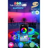 luciole 3 Metre NeoGlow Serisi RGB LED Şerit – Bluetooth Kontrollü 12V Işık Bandı 60 Çipli Tak Çalıştır