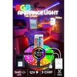 Luciole 3 Mt Şerit Led Animasyonlu Tak Çalıştır Kumandalı Rgb Işık Duvar Aydınlatma Ambiyans Parti Led