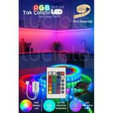 luciole 4 Metre NeoGlow Serisi RGB LED Işık Bandı – 24 Tuş Kumandalı 60 Çipli Tak Çalıştır Set