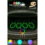 luciole 4’lü 6x9 inç Oval RGB Neon Hoparlör Kapağı | RF Kumandalı Renkli Işık Efektli Modifiye Set
