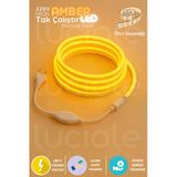 luciole 5 Metre FlexVolt 220V Amber Neon LED Şerit Işık – Fişli Tak Çalıştır Turuncu Dekoratif Işık