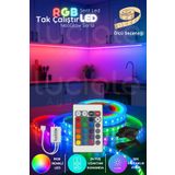 luciole 5 Metre NeoGlow Serisi RGB LED Işık Bandı – 24 Tuş Kumandalı 60 Çipli Tak Çalıştır Set