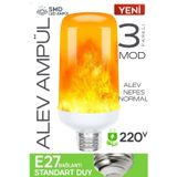luciole 5w Alev Efektli Ampul Lamba Ateş Yanan Ampul E27 Duy Led Işık Şömine Ateş Kamp Lamba
