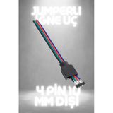 Luciole 70 Adet Led Bağlantı Konnektör Soket Rgb Şerit Led 4 Pin 10 Mm Dişi Jumperlı İğne Uç
