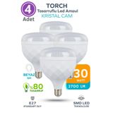 luciole Kristal Torch 30w Yüksek Güçlü SMD LED Ampul - Beyaz Işık - E27 Duy - Enerji Tasarruflu