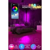 Luciole Led Abajur Aplik Gece Lambası Rgb Lambader 256 Renkli Bluetooth Işık ios/android - 1 m - Çok Renkli