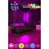 Luciole Led Abajur Aplik Gece Lambası Rgb Lambader Renkli Ses Müzik Duyarlı Işık Kumandalı - 1 m