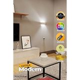 Luciole Led Abajur Yatak Oturma Odası Salon Lambası Rgb Işık Çok Renkli Dikdörtgen Kumandalı Ablb Beyaz