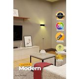 luciole Led Aplik Yatak Oturma Odası Lambası Rgb Işık Çok Renkli Dikdörtgen Uzaktan Kumandalı Aplik