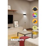 luciole Led Aplik Yatak Oturma Odası Lambası Rgb Işık Çok Renkli Dikdörtgen Uzaktan Kumandalı Aplikledmo