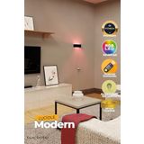 luciole Led Aplik Yatak Oturma Odası Lambası Rgb Işık Çok Renkli Dikdörtgen Uzaktan Kumandalı Aplikledsa