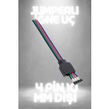 luciole Led Konnektör Soket Rgb Şerit Led 4 Pin 10 Mm Dişi Iğne Uç Soket (8 ADET)