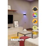 luciole Led Lambader Aplik Yatak Odası Lambası Rgb Işık Çok Renkli Dikdörtgen Uzaktan Kumandalı Dvraplkma