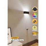 Luciole Led Lambader Aplik Yatak Odası Lambası Rgb Işık Çok Renkli Dikdörtgen Uzaktan Kumandalı Dvraplkpe Siyah