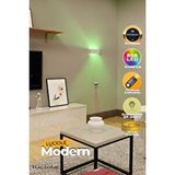 Luciole Led Lambader Yatak Oturma Odası Salon Lambası Rgb Işık Çok Renkli Dikdörtgen Kumandalı Beyaz