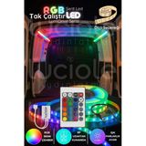 luciole LumiDrive 1m RGB 5050 LED Şerit – 24 Tuş Kumanda, Modüllü Tak-Çalıştır Sistem, Yapışkanlı