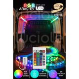 luciole LumiDrive 2m RGB 5050 LED Şerit – 24 Tuş IR Kumanda + Modül-Montajlı, Kesilebilir