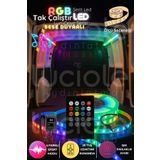 luciole LumiDrive 2m RGB 5050 LED Şerit – Müzik Algılayıcılı 20 Tuş Kumanda, Ses Kontrollü Işık Sistemi